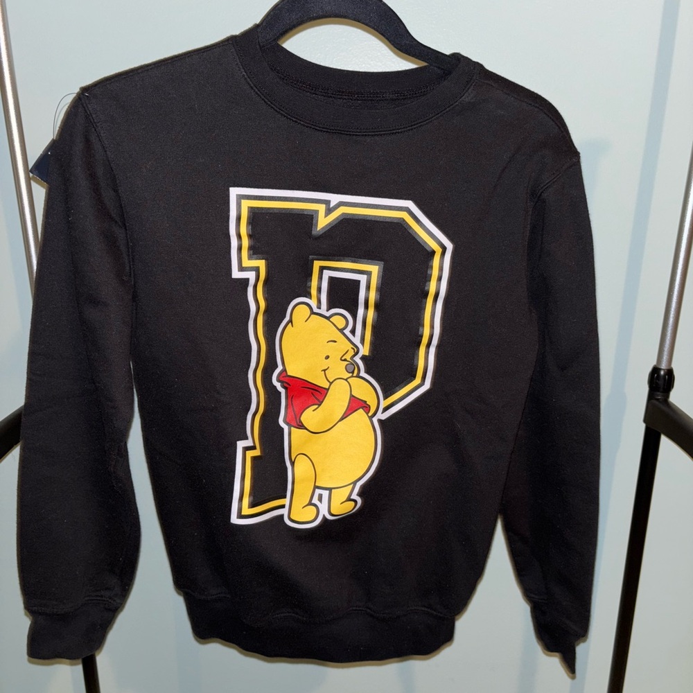 Disney Black Crewneck Sweater with Winnie the Pooh